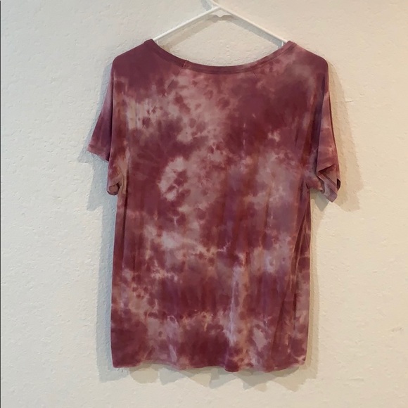 tye dyed pink vneck tshirt - Picture 2 of 3